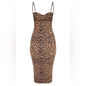 Leopard Print Midi Dress